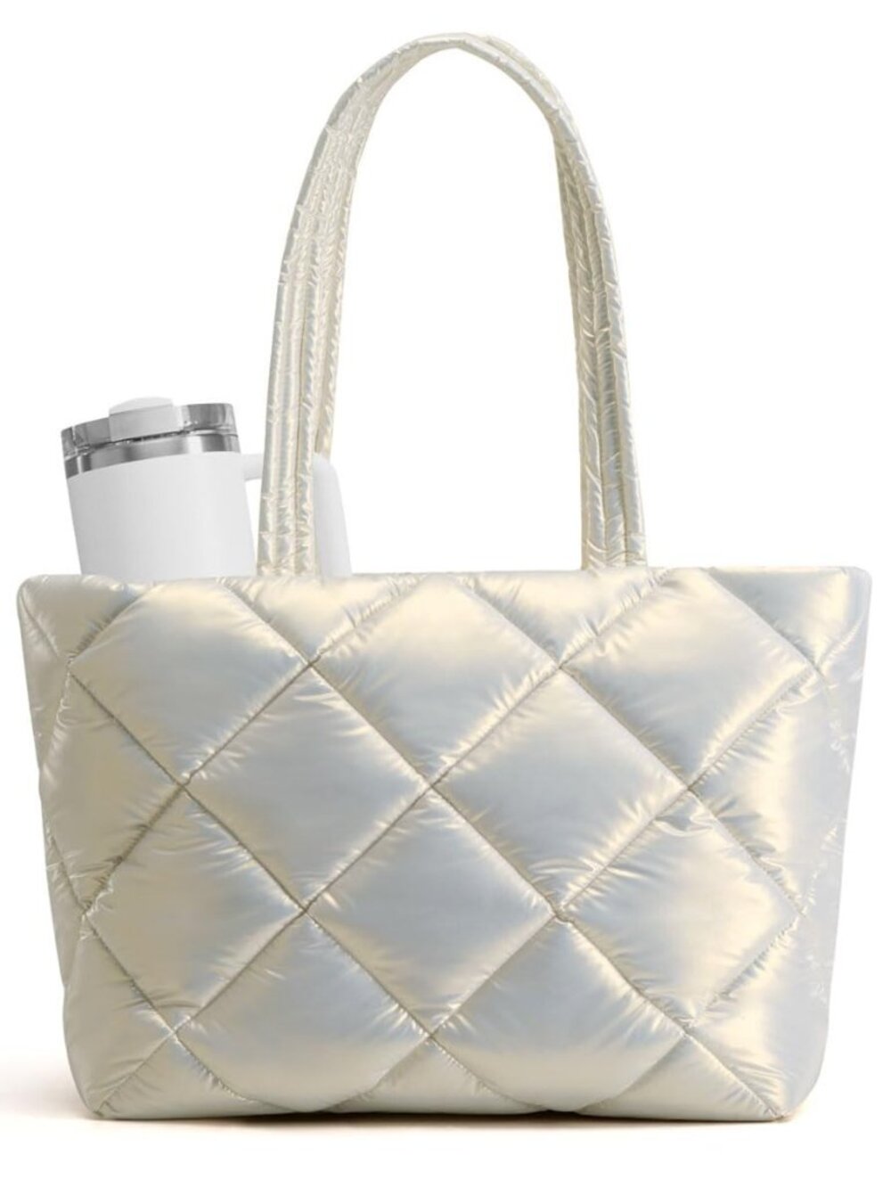 Puffer Tote Bag for Women, 26L Large Lightweight Quilted Handbags